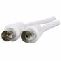 E & P - e+p HFA 2. Anschluss 1: Coax, Anschluss 2: Koaxial. Kabellnge: 2,5 m, Geschlecht: Mnnlich/Weiblich, Produktfarbe: We