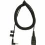 Jabra - JABRA GN Anschlusskabel QD auf 2,5mm Klinke gewinkelter Stecker gewendelt 0,5-2,0m z.B. fuer Panasonic GB500, PLX CA40 (8800-01-