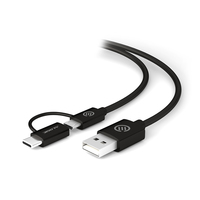 Alogic - Ladekabel USB-C & Micro USB 1m schwarz
