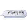 Bachmann - Tischsteckdose, 3xDosen(CEE7)->Stecker(CEE7), 1,5m, wei,