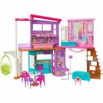 Mattel - Barbie Malibu Ferien-Haus mit M�beln & Zubeh�r, Puppenhaus