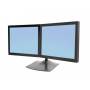 Ergotron - DS100 Dual Monitor Desk Stand, Standfu
