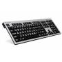 Logickeyboard - Logickeyboard LKB-LPRNTWB-AJPU USB Franzsisch Schwarz - Silber (LKB-LPRNTWB-AJPU-FR) [FR-Version, French Keyboard]