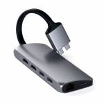Satechi - Dual Multimedia Adapter - Dockingstation - USB-C - GigE (ST-TCDMMAM)