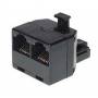 S / Conn Maximum Connectivity - S-Conn TC 71230-8 - RJ45 - 2x RJ45 - Schwarz