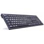 Logickeyboard - XL Print PC Slim Line NERO - Tastatur - USB - Deutsch - Wei auf Schwarz - mit LogicLight [DE-Version, German Keyboard]