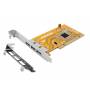Exsys - EX-1083 - USB-Adapter - PCI Low-Profile - USB 2.0 x 3