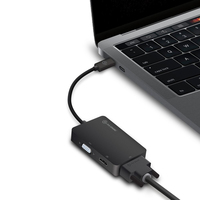 Alogic Adapter 3-in-1 Usb-c To Hdmi Dvi Vga M/ 3f Schwarz 1