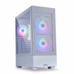 Lian Li - Lancool 205M MESH - Tower - micro ATX - Seitenteil mit Fenster (gehrtetes Glas) - keine Spannungsversorgung - snow - USB/A