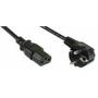 Inline - INLINE Netzkabel Schukostecker gewinkelt auf Kaltgeraetestecke schwarzr 5m (16655)