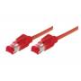 Tecline - Patchkabel S/FTP, PiMF, Cat 6, rot, 1,5 m halogenfrei, mit Draka-Kabel und Hirosesteckern TM21 (bisherige Bezeichnung S/STP) (71