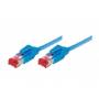 Tecline - Patchkabel S/FTP, PiMF, Cat 6, blau, 1,0 m halogenfrei, mit Draka-Kabel und Hirosesteckern TM21 (bisherige Bezeichnung S/STP) (7
