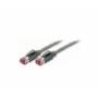 Tecline - Patchkabel S/FTP, PiMF, Cat 6, grau, 7,5 m halogenfrei, mit Draka-Kabel und Hirosesteckern TM21 (bisherige Bezeichnung S/STP) (7