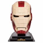 Spin Master - 4D Build, kit de maqueta de rompecabezas en 3D de Iron Man de Marvel, 96 piezas | Casco de Iron Man para decoracin de escritorio | Juguetes de construccin | Rompecabezas en 3D para adultos y nios a partir de 12 aos