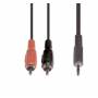 E & P - e+p B 113/2 2.5m 2 x RCA 3.5mm Schwarz Audio-Kabel (B 113/2)