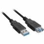 Sharkoon - USB 3.2 Gen 1 Verlngerungskabel, USB-A Stecker > USB-A Buchse
