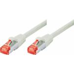 Tecline - Patchkabel S-STP (PIMF), Cat 6, grau, 0,5 m Patchkabel mit besonders schmalem Knickschutz (71500)