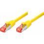 Tecline - Patchkabel S-STP (PIMF), Cat 6, gelb, 3.0 m Patchkabel mit besonders schmalem Knickschutz (71503Y)