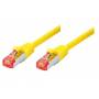 Tecline - Patchkabel S-STP (PIMF), Cat 6, gelb, 5,0 m Patchkabel mit besonders schmalem Knickschutz (71505Y)