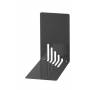 Wedo - Buchsttze (B)140 x (T)140 x (H)85 mm, schwarz aus Metall, kunststoffbeschichtet - 2 Stck (102 1001)
