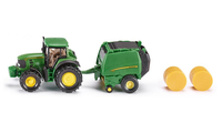 Sieper Gmbh - SIKU 1665 John Deere Traktor mit Ballenp