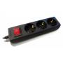 E & P - e+p E 46 3AC outlet(s) 3m Schwarz Verlngerungskabel (E 46)