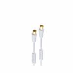 Shiverpeaks - shiverpeaks Basic S Antenna Lead, 100% Shielded, Gold Plated Contacts, Sheathed Current Filter, 100dB, White. 
