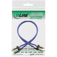 Inline - InLine Premium - Audiokabel - RCA (M) - RCA (M) - 50cm - doppelt abgeschirmtes Koaxialkabel - Blau (89750P)