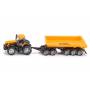 Sieper Gmbh - SIKU 1858 JCB Traktor mit Dolly und Kipp