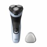 Philips - Shaver 3000X Series X3003/00 Elektrischer Nass- und Trockenrasierer - Rotationstrasierer - Schwarz - Blau - Akku - Nickel-Metall