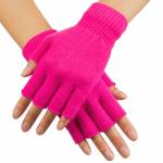 Boland - Boland: Pr Fingerless Gloves Neon Pink. Guanti Senza Dita Rosa Neon