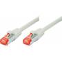 Tecline - Patchkabel S/FTP (PIMF), CAT.6, grau, 0,25 m Patchkabel mit besonders schmalem Knickschutz (715003)