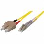 Tecline - LWL Patchkabel, 9/125 m, OS2-Faser, SC Duplex Stecker/LC Duplex Stecker, gelb, 1,0 m (39989601)