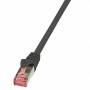 Logilink - Patchkabel CAT6 S/FTP AWG27 PIMF 0,25m schw.