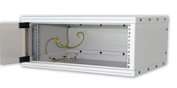 19 Wandgehuse, 12HE, 1-teilig, T400, Lichtgrau, zerlegt, Flat Pack,  2