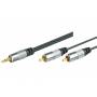 Tecline - Professional Audiokabel, High Quality, 1x 3,5 mm Stereo Klinkenst. / 2x Cinch St., 10,0 m Hochwertiges Kabel zum Verbinden von G