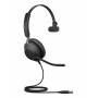 Jabra - Jabra Evolve2 40 MS Mono - Headset - On-Ear - konvertierbar - kabelgebunden - USB-A - Geruschisolierung - Zertifiziert f&u
