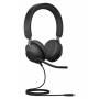 Jabra - Jabra Evolve2 40 MS Stereo - Headset - On-Ear - kabelgebunden - USB-C - Geruschisolierung - Zertifiziert fr Microsof