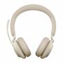 Jabra - Jabra Evolve2 65 MS Stereo - Headset - On-Ear - Bluetooth - kabellos - USB-C - Ger�uschisolierung - beige - Zertifiziert f&