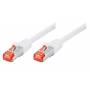 Tecline - Patchkabel S-STP (PIMF), Cat 6, wei, 5,0 m Patchkabel mit besonders schmalem Knickschutz (71505W)