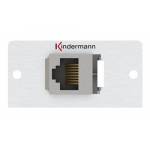 Kindermann - Konnect 50 alu - Modulares Faceplate-Snap-In - RJ-45 (7444000423)