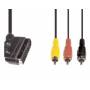 E & P - e+p VC 119 1.5m SCART (21-pin) 3 x RCA Schwarz Videokabel-Adapter (VC 119)
