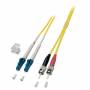 Efb-elektronik - Duplex Jumper LC-ST 9/125, OSM2, LSZH, gelb, 2.0mm, 2m extern retail