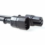 Act - AK5232 黑色 0.6m C14 耦合器 C15 耦合器电源线 (AK5232)