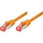 Tecline - Patchkabel S-STP (PIMF), Cat 6, orange, 1,0 m Patchkabel mit besonders schmalem Knickschutz (71501A)