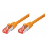 Tecline - Patchkabel S-STP (PIMF), Cat 6, orange, 0,5 m Patchkabel mit besonders schmalem Knickschutz (71500A)
