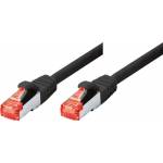 Tecline - Patchkabel S-STP (PIMF), Cat 6, schwarz, 3.0 m Patchkabel mit besonders schmalem Knickschutz (71503S)