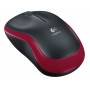 Logitech - Logitech M185 Wireless Mouse For Windows, Mac And Linux - Red