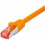 Tecline - - Patch-Kabel - RJ-45 (M) bis RJ-45 (M) - 1.5 m - SFTP, PiMF - CAT 6 - halogenfrei, ohne Haken - orange (715015A)