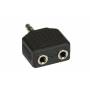 5mm Intos Electronic Audio Adapter -1x 3 Stereo Klinkenstec - InLine 99301 3.5mm 2x 3.5mm Black cable interface/gender adapter